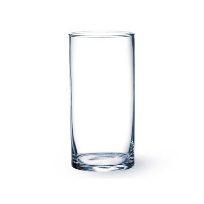 Vase tube en verre.
