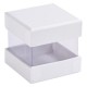 Boites à dragées cube blanc x 6