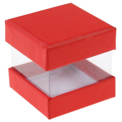 Boites à dragées cube rouge x 6