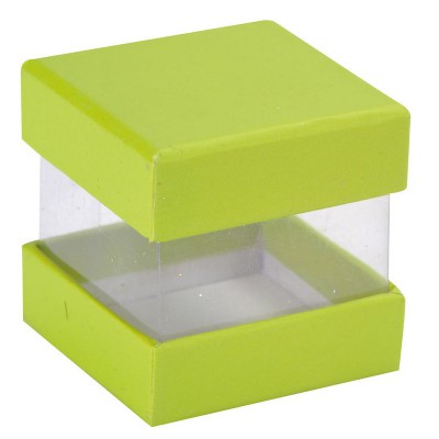 Boites à dragées cube verte x 6
