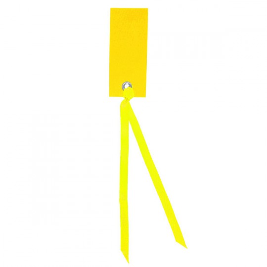 Marque place jaune rectangle avec ruban