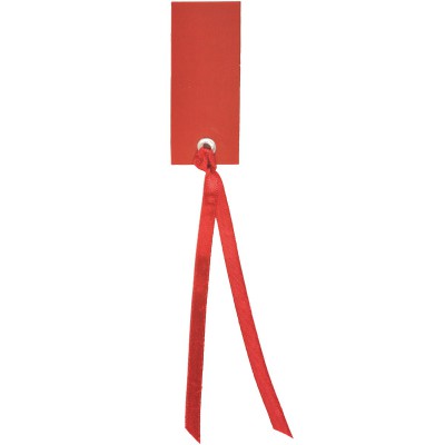 Marque place rouge rectangle avec ruban