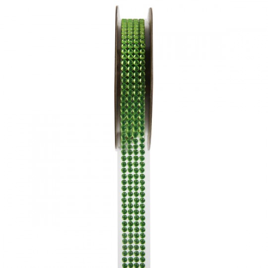 Ruban strass vert 1 mètre x 15 mm