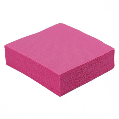 Serviette cocktail fushia jetable