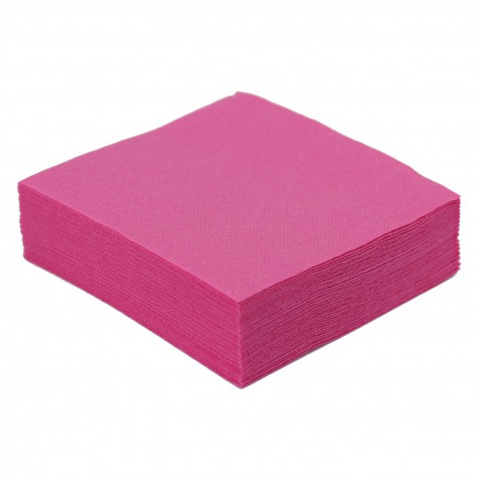 Serviette cocktail fushia jetable