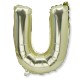 Ballon métal or lettre U 36 cm