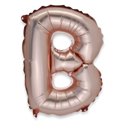 Ballon métal rose gold cuivre lettre B 36 cm