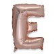 Ballon métal rose gold lettre E 36 cm