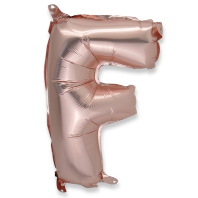 Ballon métal rose gold lettre F