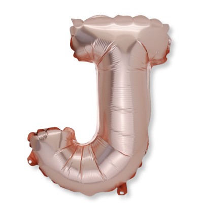 Ballon métal rose gold lettre J 36 cm