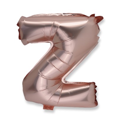 Ballon métal rose gold lettre Z 36 cm