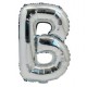 Ballon métal argent lettre B 36 cm