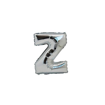 Ballon métal argent lettre Z 36 cm