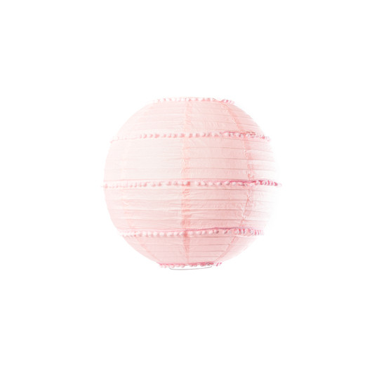 Boule japonaise avec guirlandes de pompons. Ø 35 cm