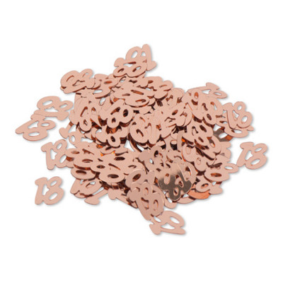 Sachet de confettis "18" rose gold.