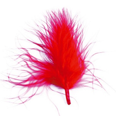 Plumes rouge 7cm.