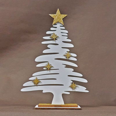 Mon beau sapin bois blanc et or