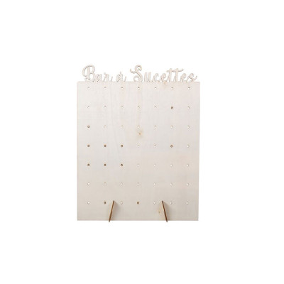 PRESENTOIR BAR A SUCETTES EN BOIS 38X30CM
