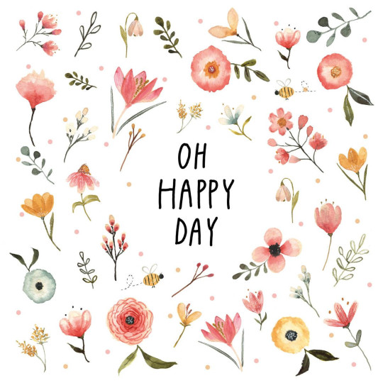 Serviette de table Oh happy day