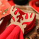 6 Ronds de Serviette Cerf Bois