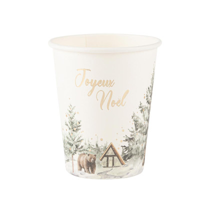 Gobelets "Joyeux Noël" Let it Snow