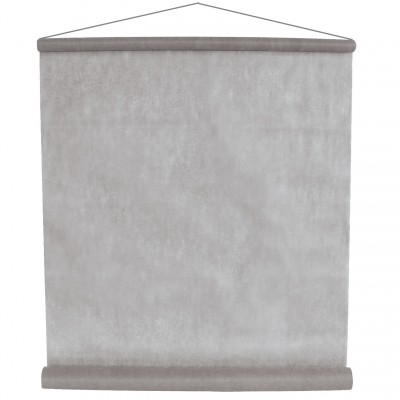 Tenture grise pour la salle en intissé polyester. 
