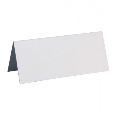 Marque place blanc rectangle, en carton.