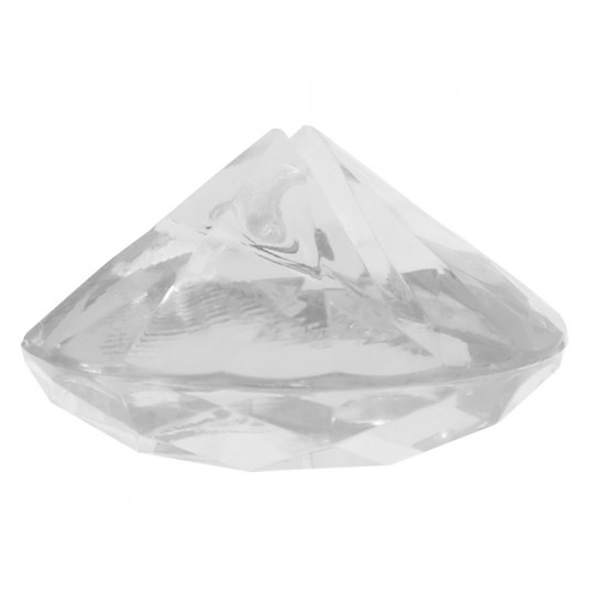 Marque-place diamant transparent et étincelant.