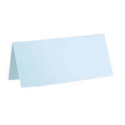 Marque place bleu ciel rectangle, en carton.