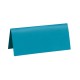 Marque place turquoise rectangle, en carton.