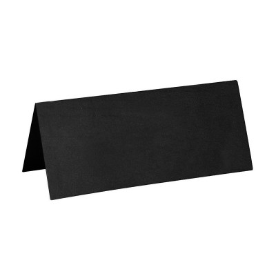 Marque place noir rectangle, en carton.