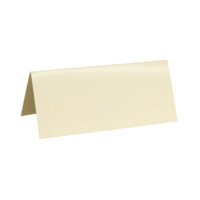 Marque place ivoire rectangle, en carton.