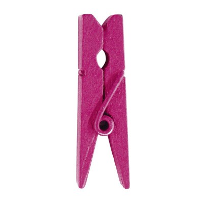 Mini pinces fuchsia en bois